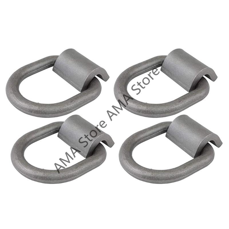 X7JF Heavy Duty Weld On D Ring 12000Lbs Truck Trailer Tie Down Cargo Anchors Point Tiedown Hardware