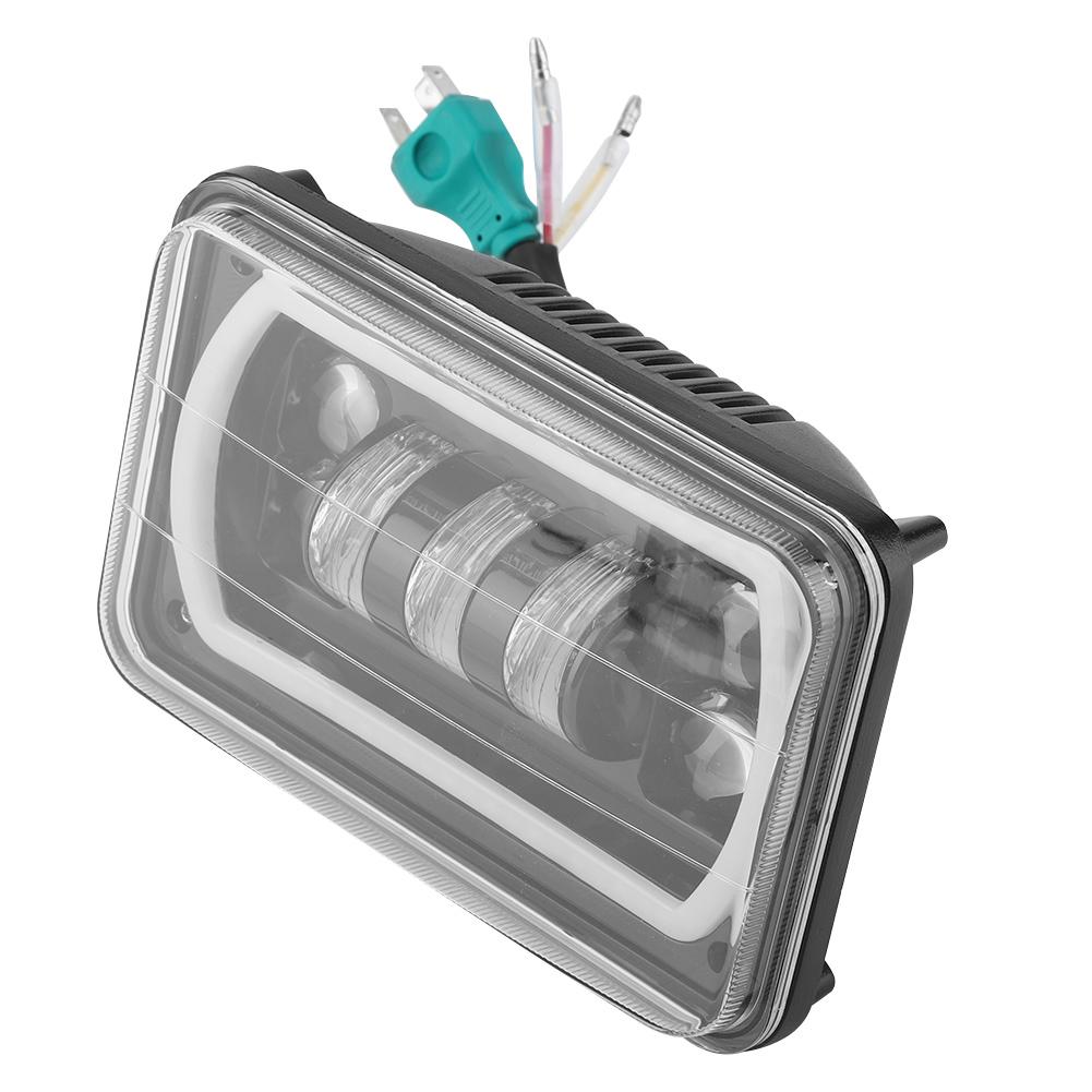 Ciężarówka 4"*6" LED Reflektor Kwadratowe Światło Światła Drogowe i Mijania Biała Aureola dla Forda Mustanga