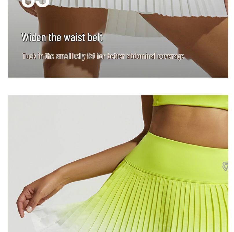 Gradient High-Waisted Anti-Exposure Sport Skort with Pockets - Quick-Dry Yoga and Fashion Wear