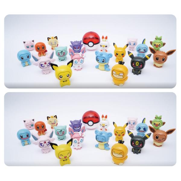 Pokemon Face Capsule Figure 8-piece set, 1 set
