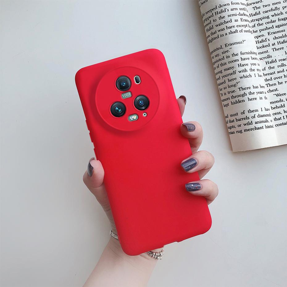 2023 Милый Конфетный Жидкий Силиконовый Чехол для Honor Magic 5 Pro Защитный Ударопрочный Чехол для Телефона Magic5 Magic5Pro Magic 5 Pro Чехлы Honor Magic 5 Pro красный