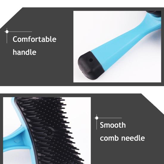 Self-cleaning Dog Grooming Brush, Pet Detangling Brush with Anti-Slip Handle, Pet Shedding Comb for Long Short Haired Cats Dogs Loose Fur Removal