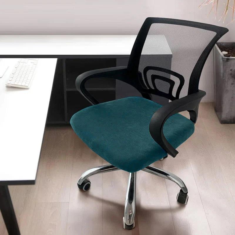 1PC Stretch Velvet Office Chair Cover Computer Swivel Seat Cover Elastic Banquet Home Universal Seat Cover Slipcovers Dust Cover