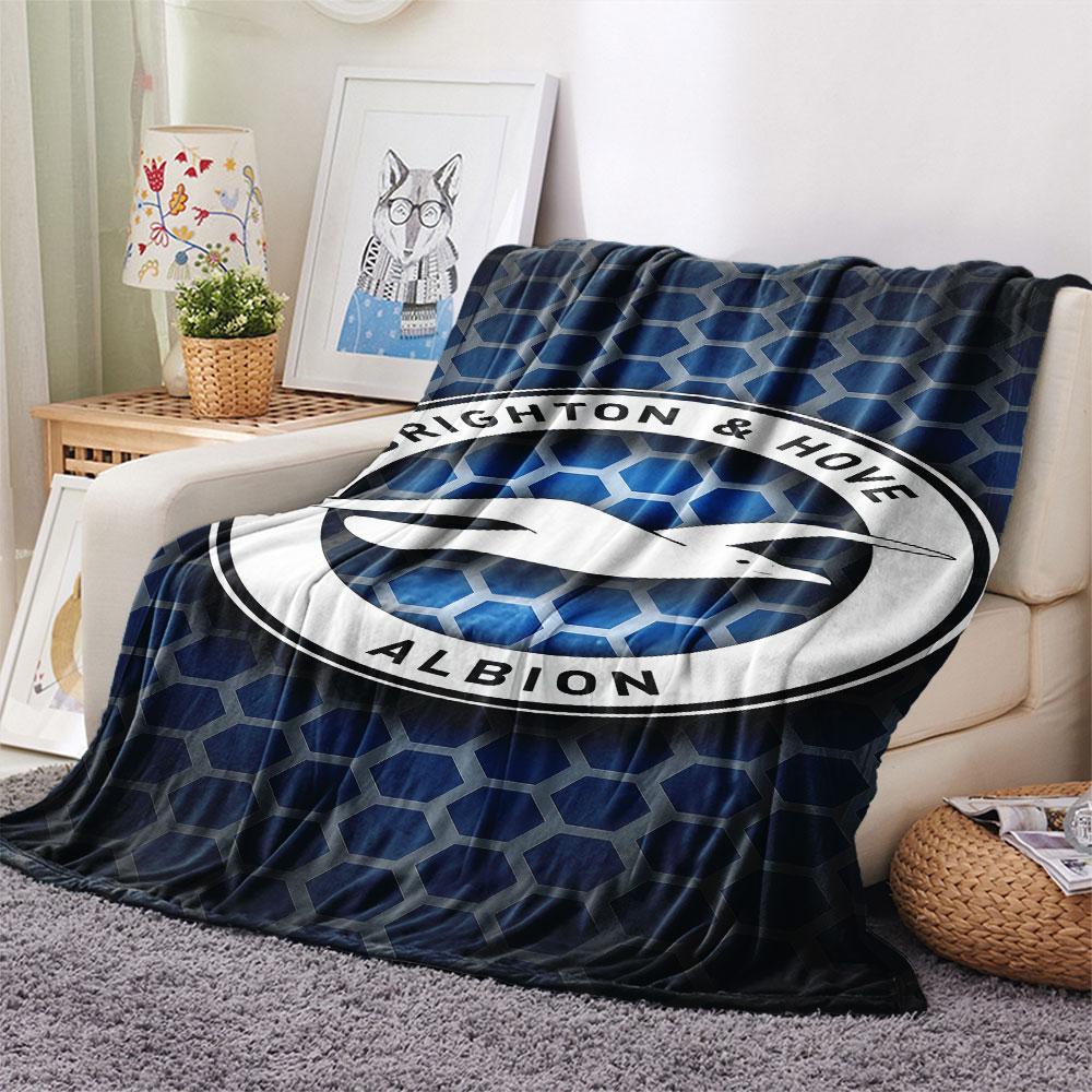 1pz Coperta in Flanella con Fantasia Brighton & Hove Albion Adatta a Tutte le Stagioni per Arredamento Casa Calore e Comfort Regali Regalo Festivo