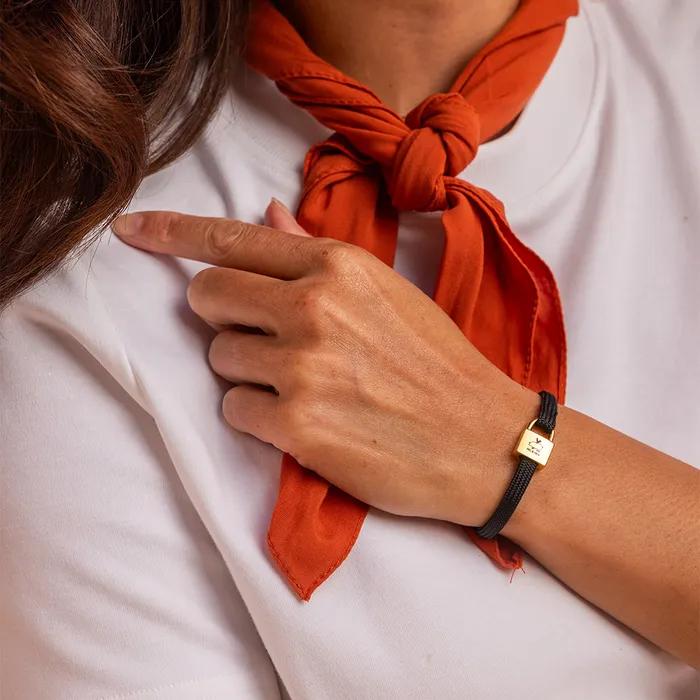 (Women's) Billie Bracelet - Black x Gold