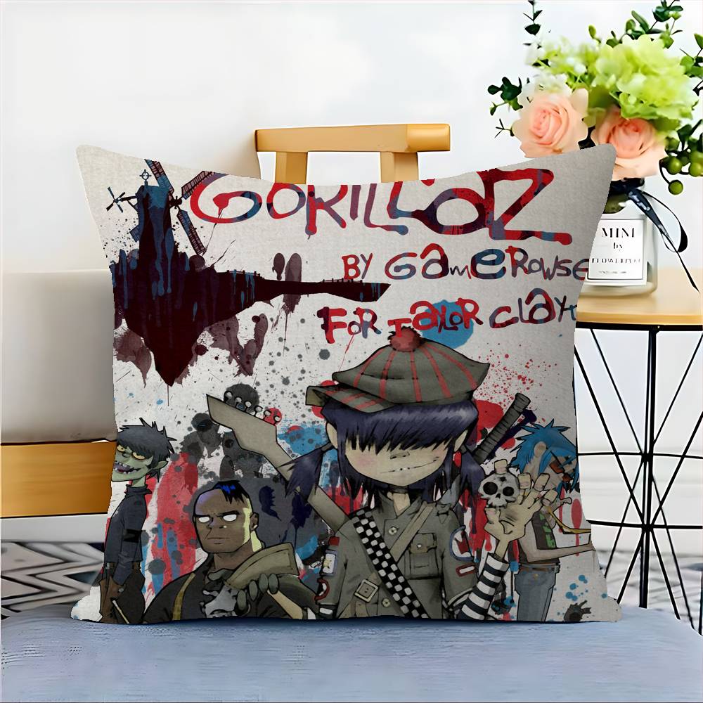 Music G-Gorillaz Cushion Cover Pillowcase Upholstery Sofa Throw Pillow Home Decor Pillowcas