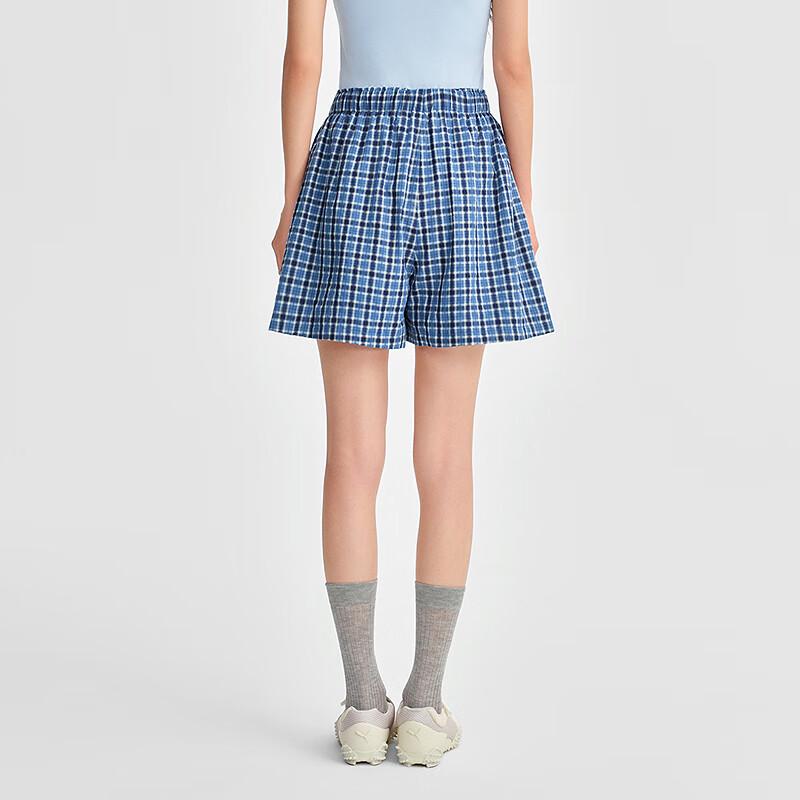 Ledin Women's 2025 Autumn Plaid High-Waist Shorts