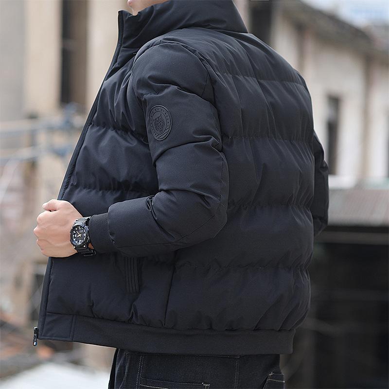 Men's Classic Cotton Jacket, Winter Style, Outerwear, Stand Up Collar, Autumn and Winter Warm Jacket, Casual and Simple, Plus Size Cotton Jacket