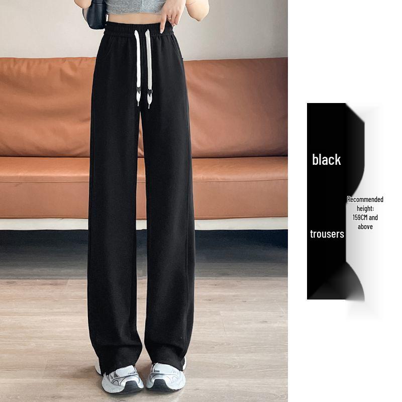 Women's 2026 High-Waisted Wide-Leg Plus Size Summer Pants - Breathable, Straight-Leg Sportswear