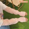 New Summer Fashionable Ice Silk Sun Protection Arm Sleeves Gradient Breathable Loose Fit Korean Style Outdoor Travel Ice Sleeves