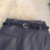 Women's Gray Textured Culottes - High Waist A-Line for Spring/Summer 2025