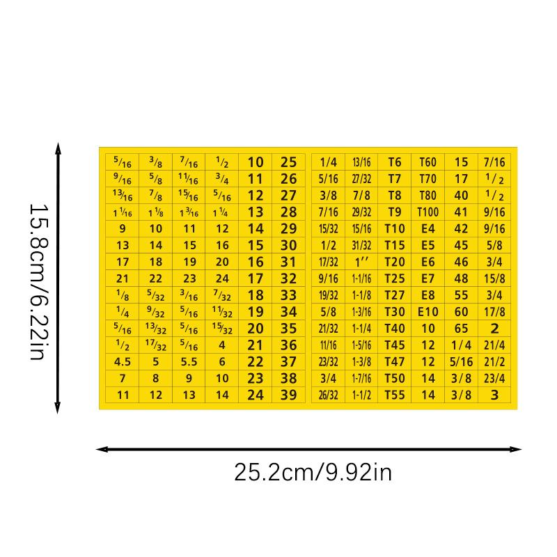 New 180 Pcs/set Master Socket Quick & Easy Reminder Label Stickers Chrome Decal Tags For Socket Sets Tools