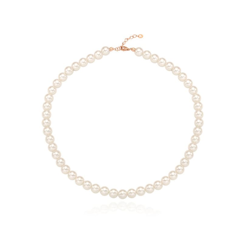 

Tirr Lirr Standard Pearl Bead 8mm Silver Pink Necklace TNSSVP13928M single type