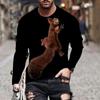 T-shirt da uomo Dragon T-shirt casual con stampa 3D a maniche lunghe con grafica animale magica T-shirt modello High Street Top uomo/donna T-shirt hip-hop