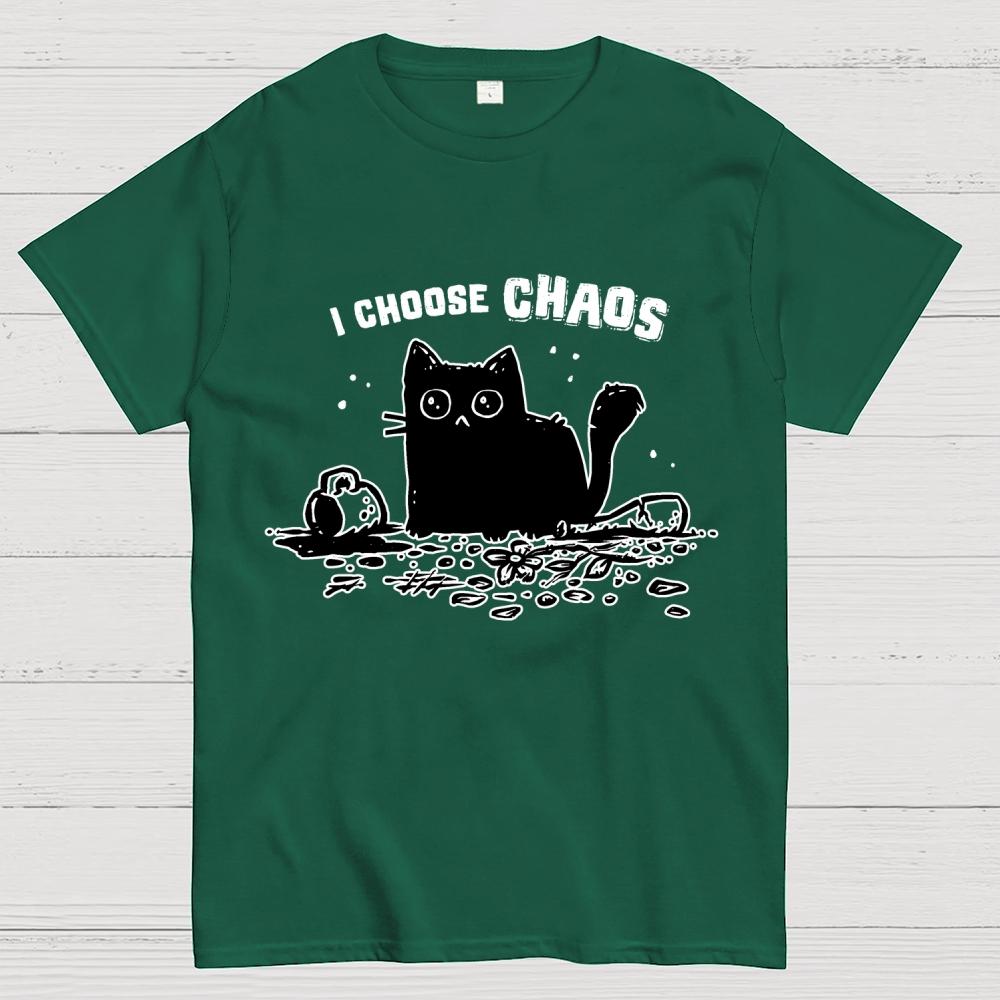 I Choose Chaos Unisex 100% Cotton Summer Casual Cool Loose T-Shirt