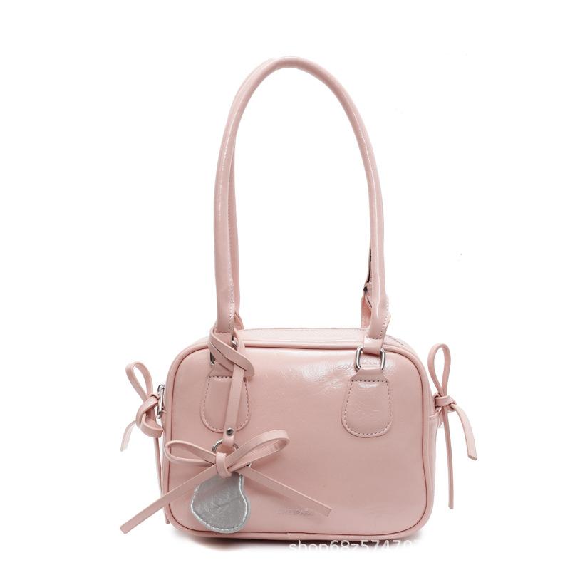 Retro pillow bag women's high-end sense small fresh handbag fashion literary bowling bag single shoulder messenger bag