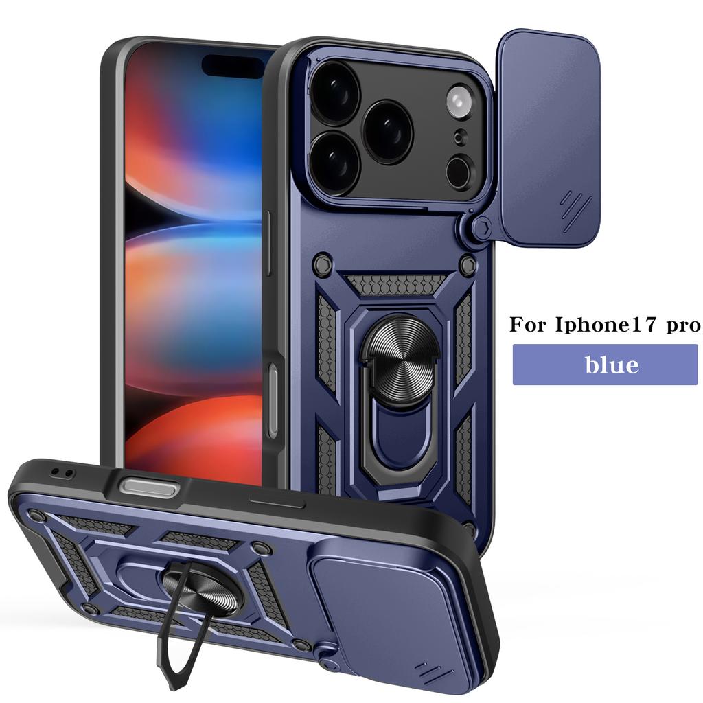 For iPhone 17 16 Pro Max Armored Protective Shell With Magnetic Ring For iPhone 17 Air 16E Phone Case With Camera Protection