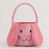 Soft Fluffy Plush Basket Long Ear Easter Bucket Cute Easter Basket  Easter Party