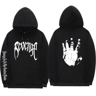 Xxxtentacion Men's and Women's Threaded Cuff Hooded Sweater, European and American Street Revenge Hoodie Sweatshirt