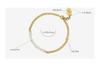 Simple Girl Best Friend Gift: Gold-Plated Titanium Steel Square Pendant Bracelet with Freshwater Pearl Beads