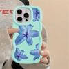 Cartoon Flower Pattern Soft Phone Cover Case for iPhone 17 Air 13 14 11 16 Pro Max 15 Plus 8 XR 12