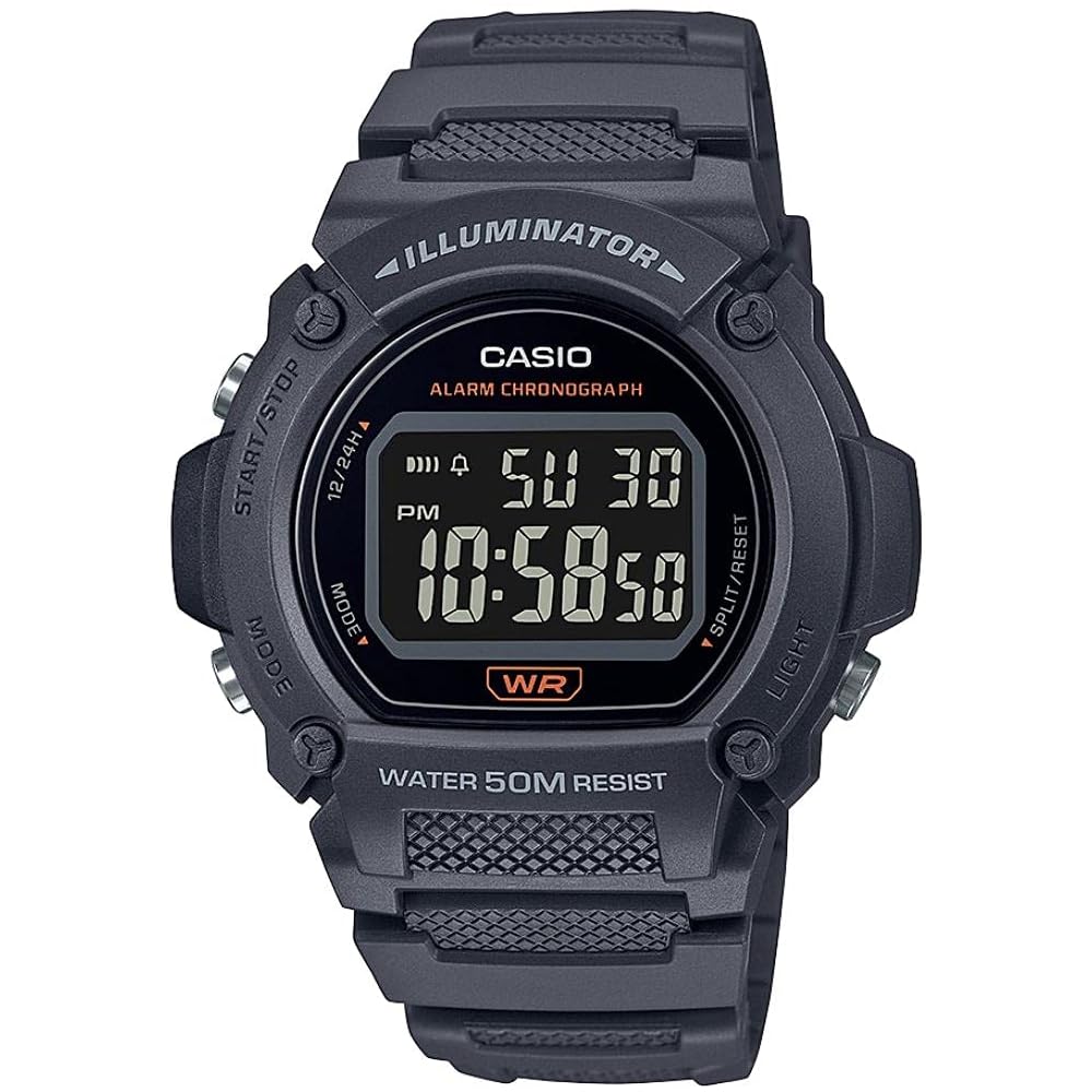 [Casio] CASIO Standard Digital Watch W-219H-8BV Men s Cheap Casio Dark Gray Overseas Model [Parallel Import]