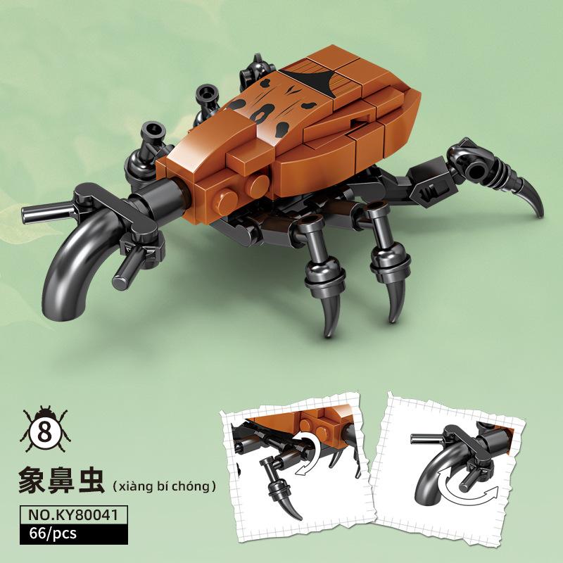 City Creativity Animal Insect Bees Dragonflies Ants Mantis Ladybugs Snails Model Building Blocks Bricks Toys For Gift