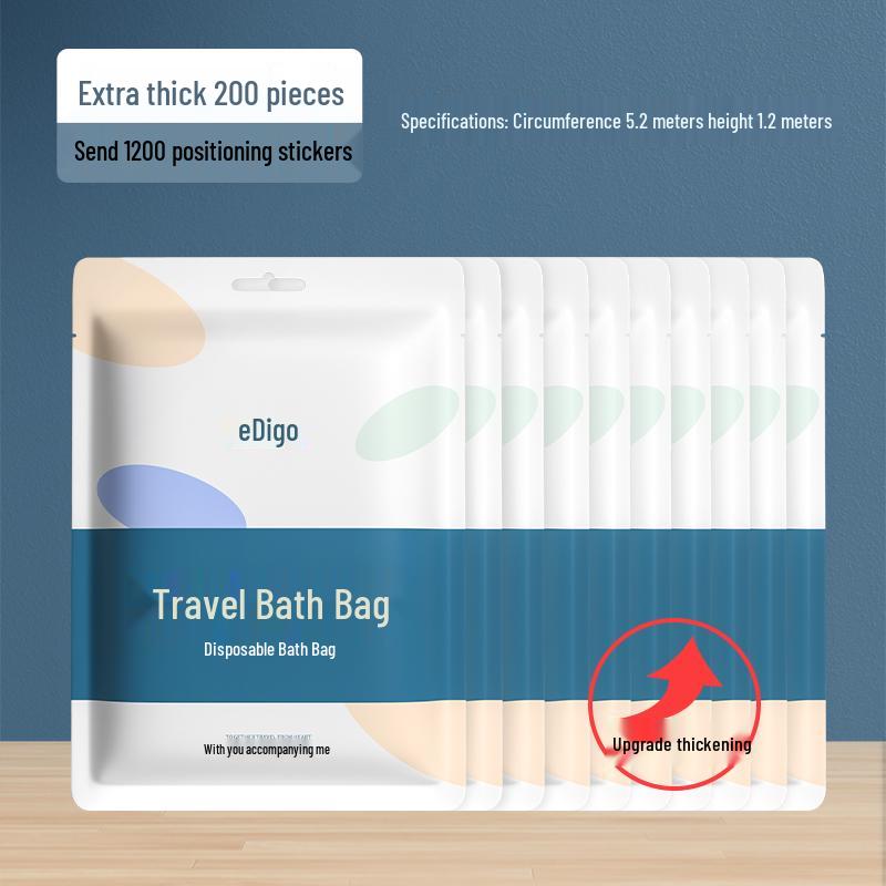 Disposable Thickened Bathtub Soaking Bag - Travel-Friendly Plastic Liner for Bath or Wash Basin