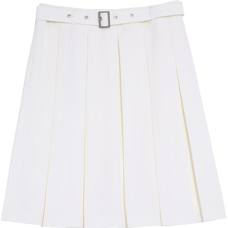 Betu Women s Belted A-line Pleated Skirt S