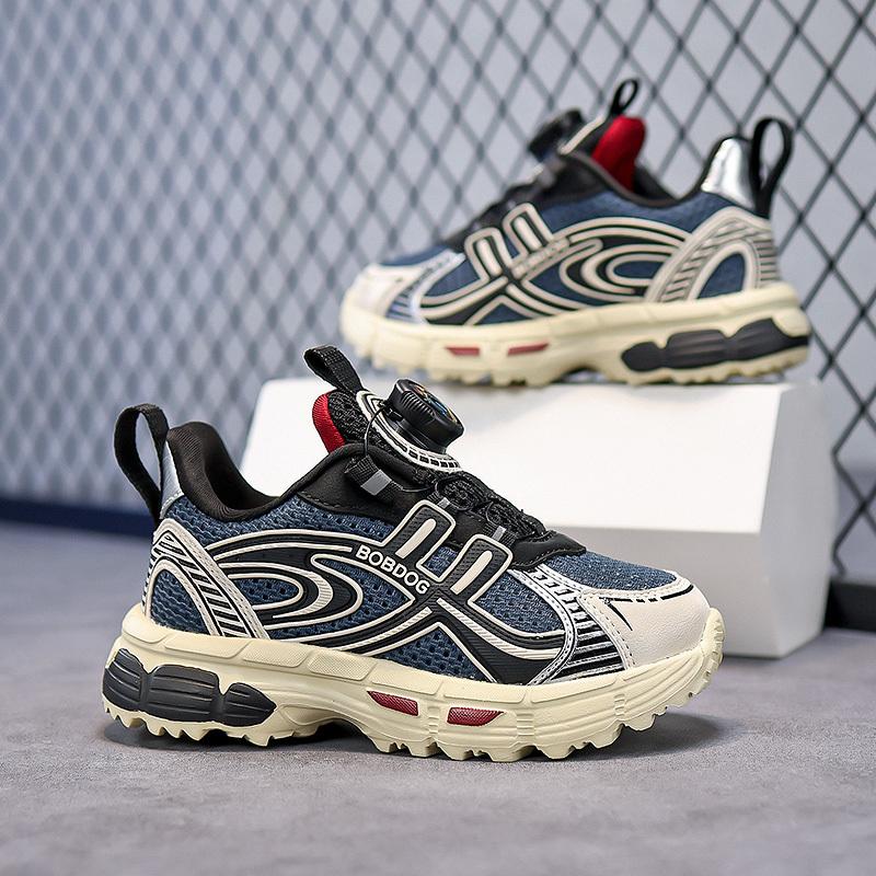 Barnesko Fritidssko Foreldre-barn Sko Trend Sko Barnetrend All-Match Uformell mote Sko med roterende knapp Basketballsko