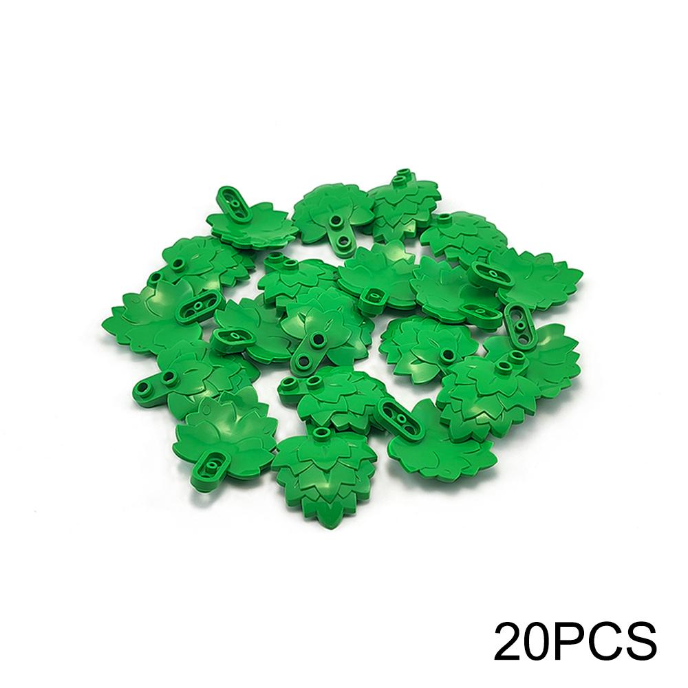 MOC Stadtgarten Baustein Baum Spielzeug DIY Montage Kiefer Kokospalme Straßenansicht Wald Pflanze Stamm Blätter Gras Zubehör