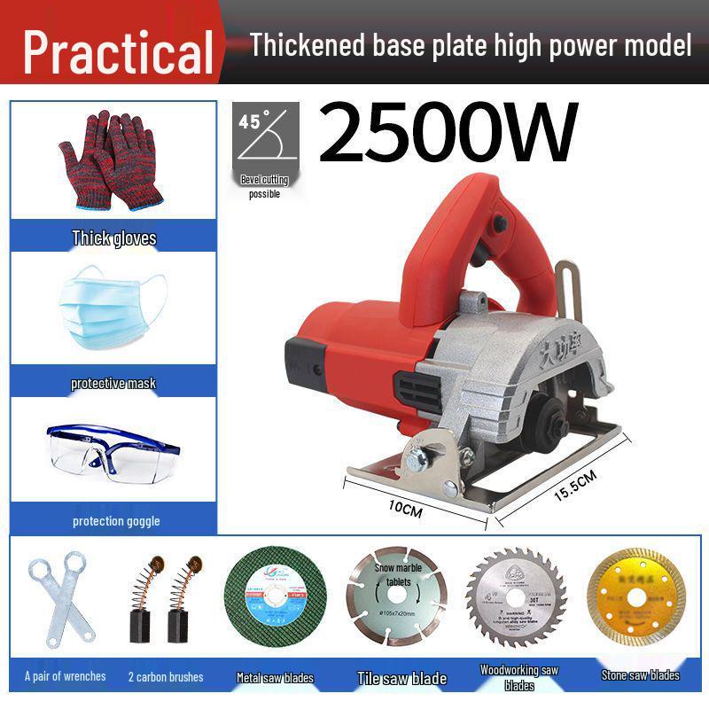 Multifunctional High-Power Electric Cutting and Slotting Machine for Steel, Wood, Marble, Tile, and More