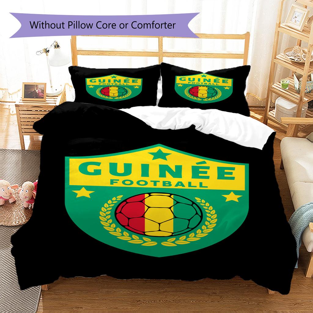 Guinea Bissau Pattern Bedding Set Quilt Cover Pillowcase Home Decor Gift (1 * duvet cover + 2 * pillowcase, without core)