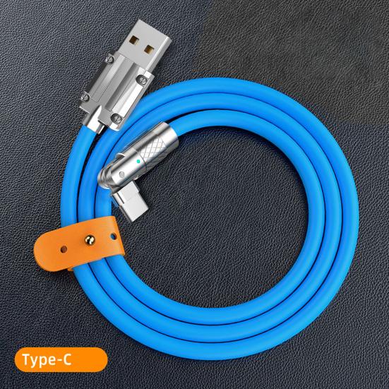 120cm Charging Cable Indicator Zinc Alloy High-power Rotatable 120W USB To Type-C Fast