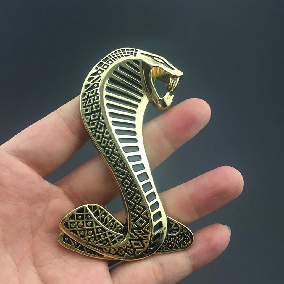 Serpiente Cobra Metálica 3D Cobra Emblema 3D Pegatina Metal Auto Coche