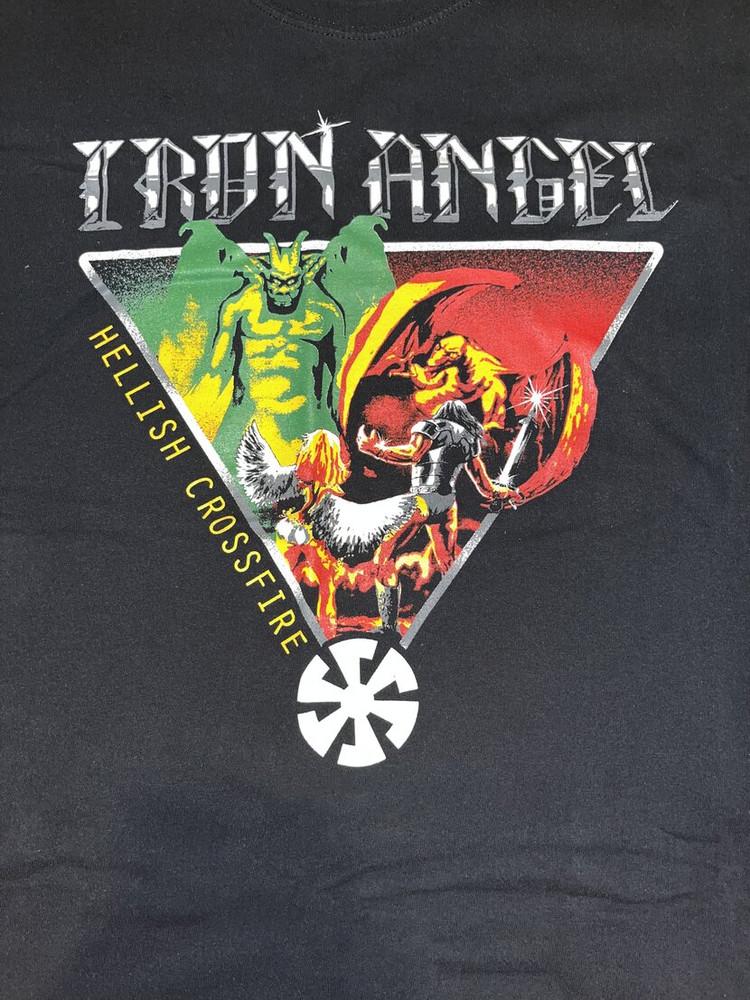 Iron Angel Band Hellish Crossfire Album Black T-shirt UNISEX All Sizes JJ5420