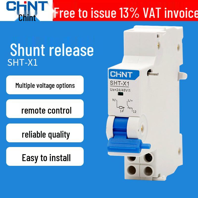 

Chint SHT-X1 Circuit Breaker Coil, Electromagnetic Shunt Trip, 24V-400V AC 24-48V DC Electromagnetic