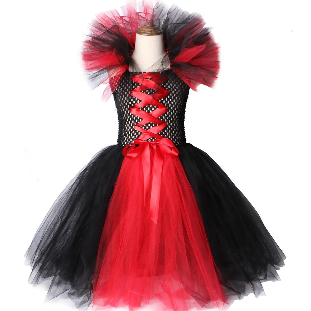 Costume Kids Girls Halloween Black Short Sleeved Dress Set Girls Dress