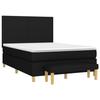 VidaXL Lit à sommier tapissier avec matelas Noir 140x190 cm Tissu - Modèle 3136991