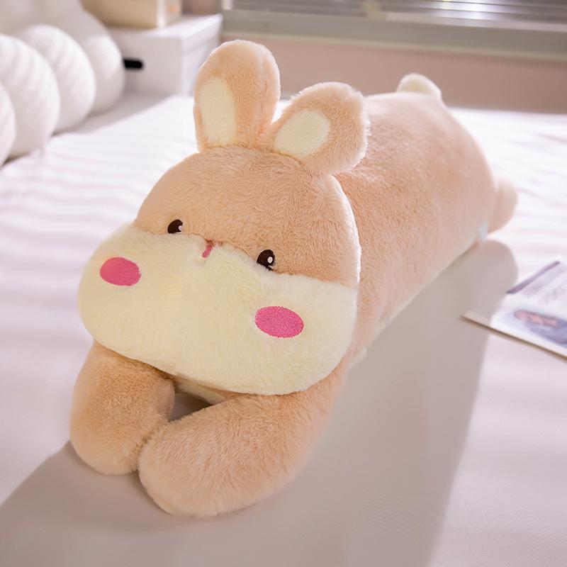Cute Stuffed Long Pillow Cartoon Rabbit Dog Cat Shape Plush Toys Cushion for Sofa Chair Home Decoration Long Pillow Gift Decor