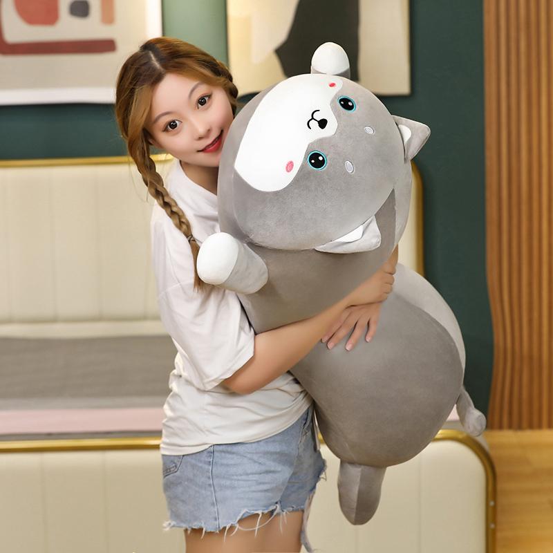 50~100Cm Squishy Cartoon Animal Plush Pillow Stuffed Pig Rabbit Bear Husky Doll Soft Plushie Sleeping Pillow Gift
