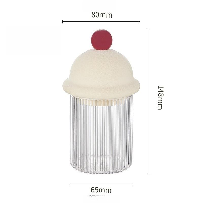 Restaurant Toothpick Box, Desktop Floss, Creative Cotton Swab Storage Box Makeup Remover Cotton Swab Jar with Lid