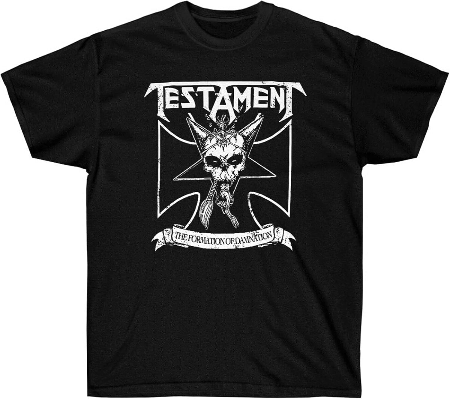 Testament T-Shirt The Formation of Damnation Thrash Metal Tee Adult Men S чёрный