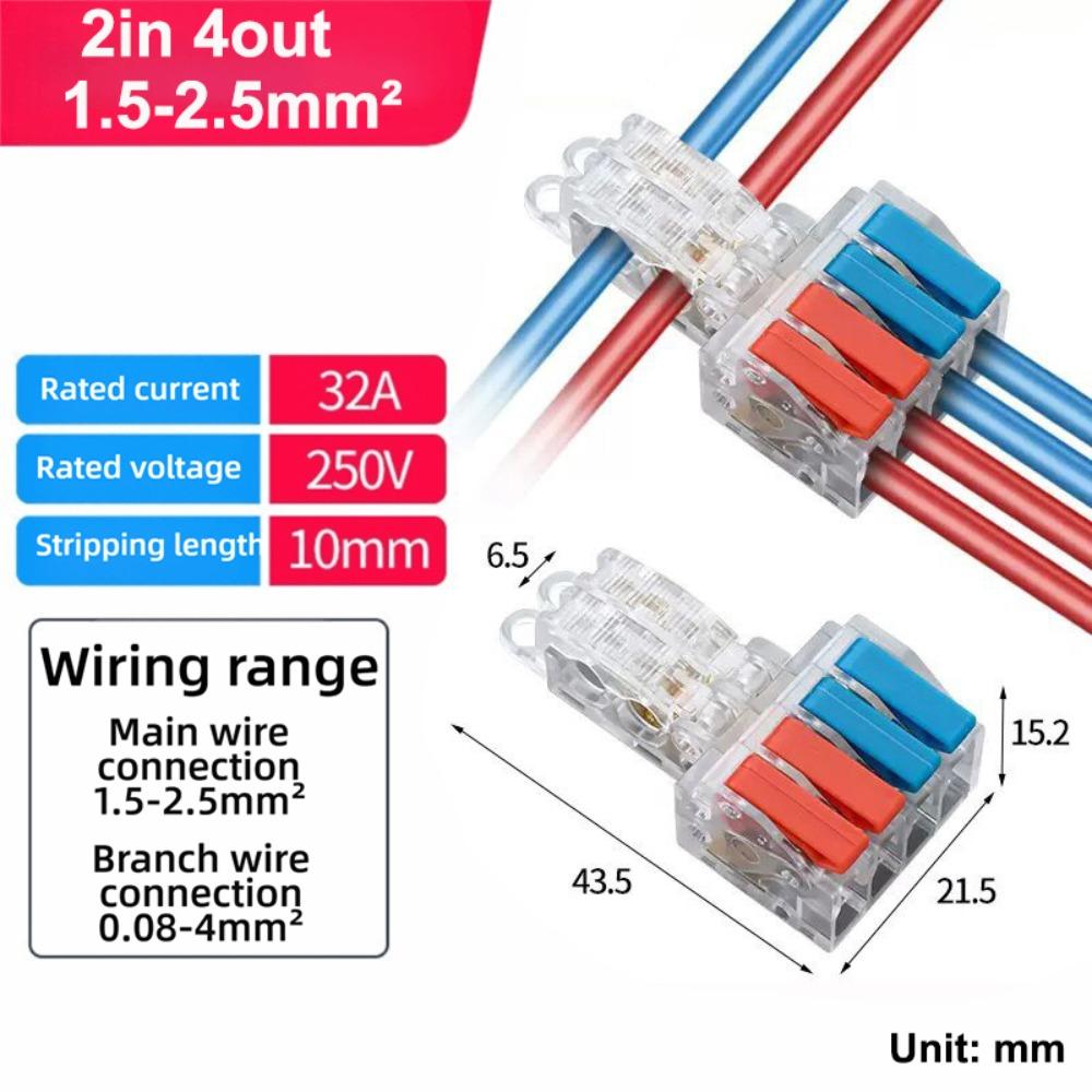 New Mini Quick Terminal Block T type Universal Fast Connector Wiring Connector Electrical