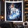 Wandbehang Wandteppich Kevin De Bruyne Druck Stoff für Wohnzimmer Schlafzimmer Heimdekoration