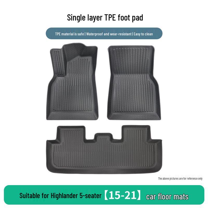 Toyota Highlander 5-Seater 2015-2021 TPE Waterproof Anti-Wrinkle Floor Mats