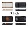ceramic Dumplings 2 grids plates vinegar dish sushi grilled seasoning plate Creative Separation Snack Ceramics Hot Pot Dish