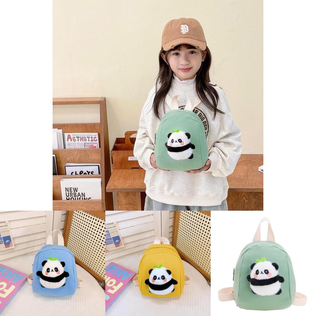 Adorabile Zaino Peluche Panda Cartone Animato Per Bambini Con Materiale In Tela Traspirante