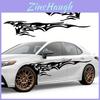 Creative Flame Car Side Stripe Decals Reflective Warning Sticker For Vehicle Decoration