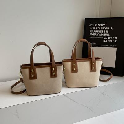 Hand Carry Textured Bucket Bag Women's Autumn New Fashion Shoulder Bag Casual Shoulder Women's Bag